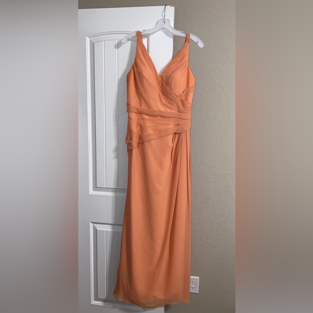 Peach bridesmaids dress, size 14